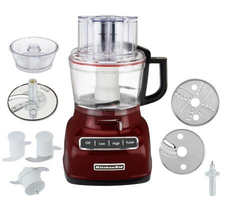 KitchenAid 9 Cup Exact Slice Food Processor with French Fry & Dough Attachhment
