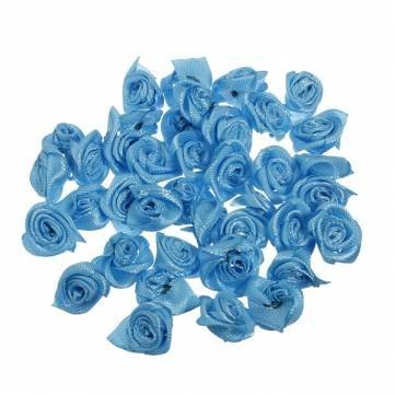 15mm Satin Ribbon Flower Rose N2