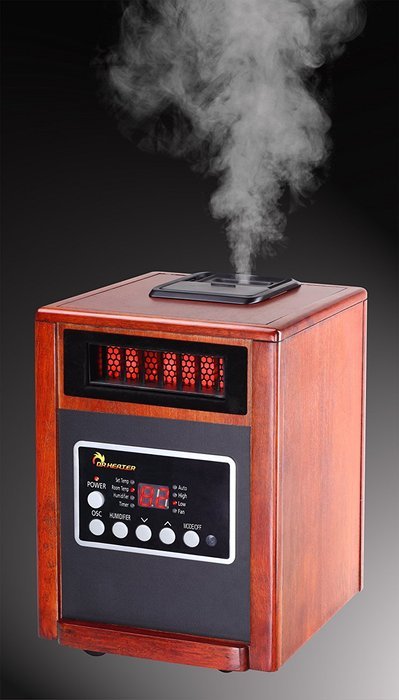 Elite Series 1,500 Watt Portable Electric Infrared Cabinet Heater with Humidifier