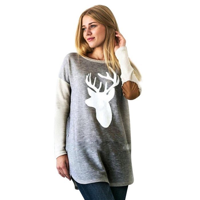 Fashion Blouse,Morecome Women Long Sleeve Deer Printed Shirt Casual Blouse N5