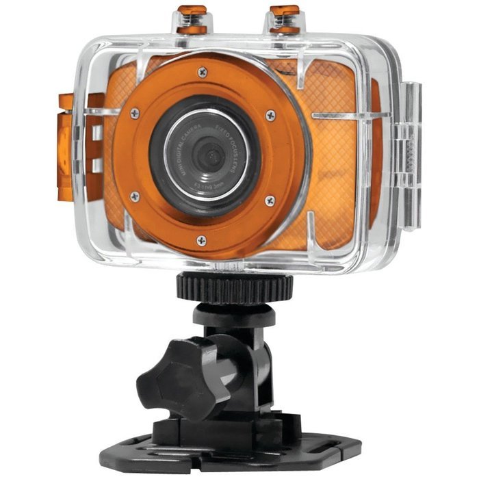 1 - 5.0 Megapixel 720p Sport Action Camera with 2" Touchscreen (Orange), 2" touchscreen for video playback & settings... N5