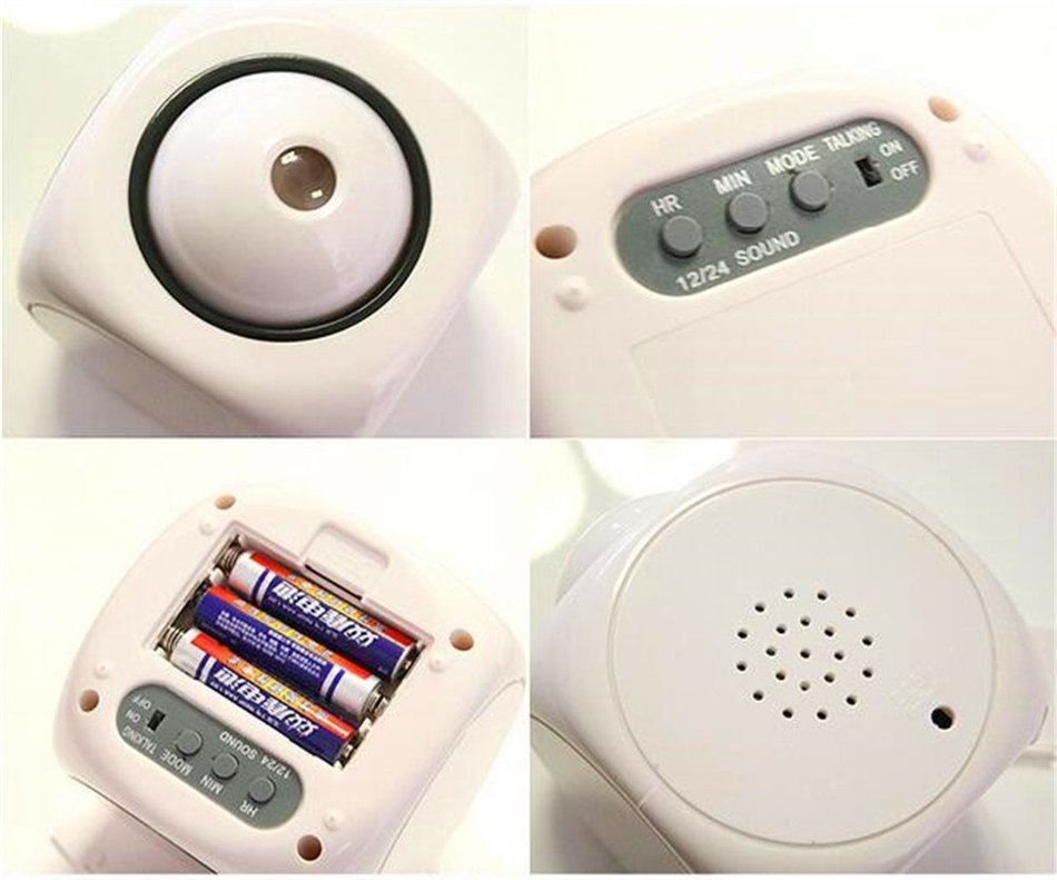 Surborder Shop LED Projection Digital Alarm Clock White