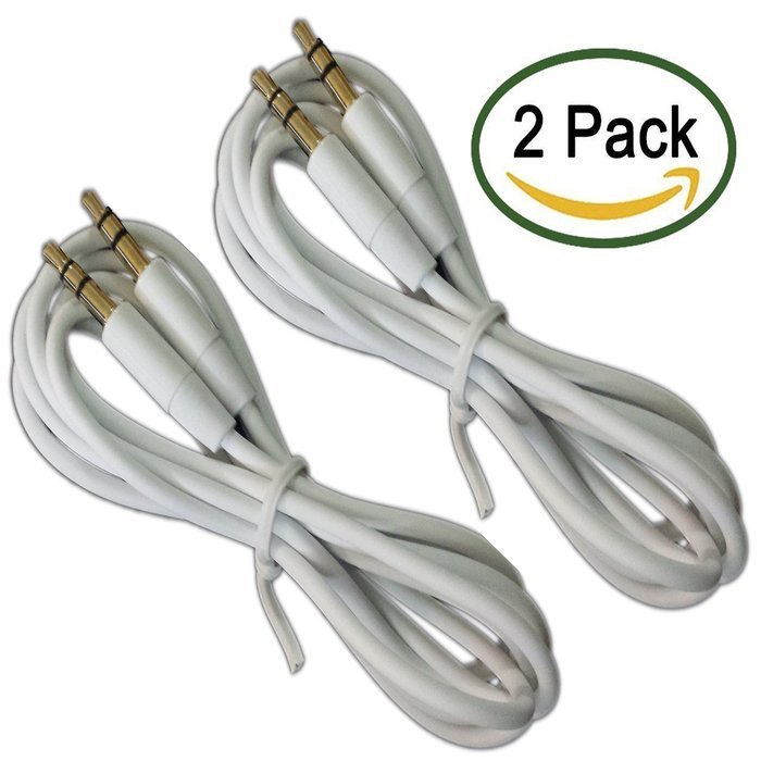 Aux Cable, tekSonic&reg; [2 Pack] Aux Cord, 3.5mm Audio Stereo Auxiliary Cable (3 Feet/1M) - Male To Male Aux Cord...