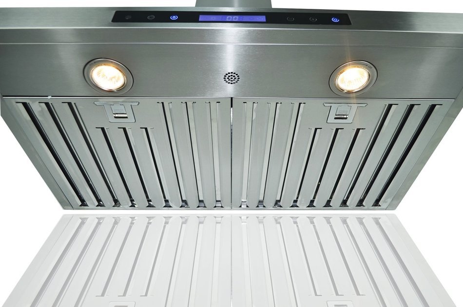 GOLDEN VANTAGE 36" Wall Mount Stainless Steel Ductless/Ventless Range Hood With Gas Sensor & Remote GVW36-B02CF