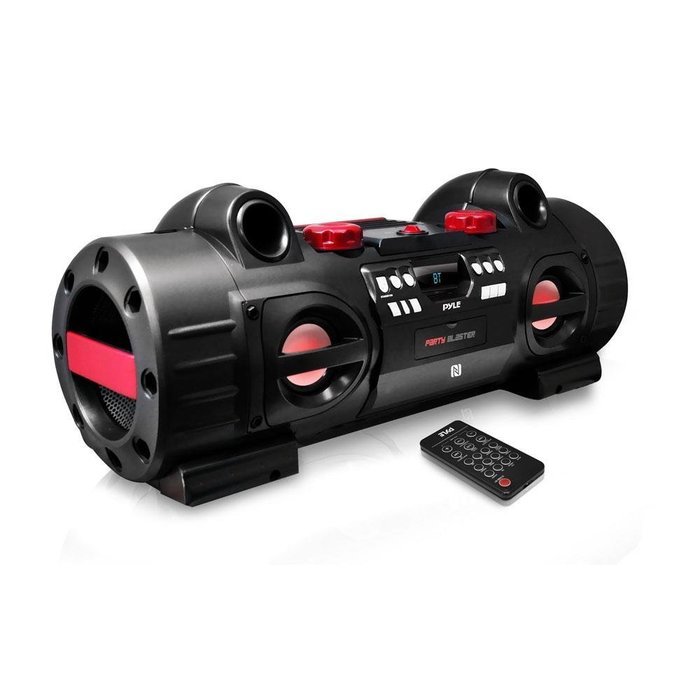 Pyle PBMSPG80 Party Blaster Boom Box, Bluetooth & NFC Wireless Streaming for Universal Devices N4