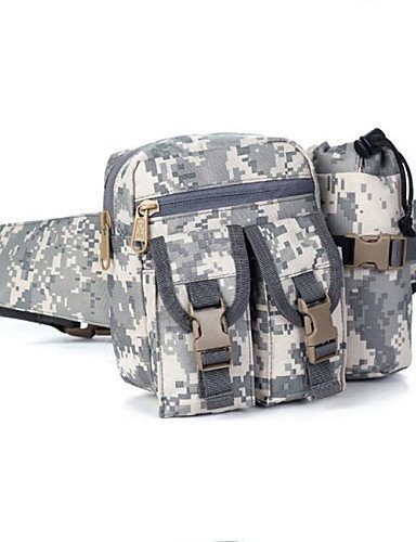 SB@Sports Outdoor Pocket 1000D Nylon Waist Pack Multi Functional Water Bottle Travel Bag Tactical Gear , gray N2