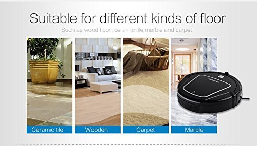 Seebest D720 Intelligent Vacuum Robot Floor Cleaner for Hardwood Flooring and Hard Carpets, White