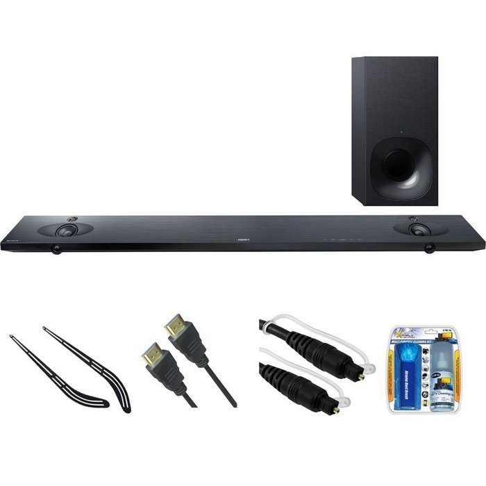 Sony Sound Bar with Hi-Res Audio and Wireless Streaming (HT-NT5) with Soundbar Bracket, High-Speed HDMI Cable... N2