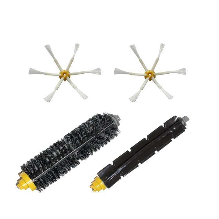 Hongfa Irobot Roomba Brush Kit 6 Armed Sidebrush, Flexible Beater Brush and Bristle Brush for Irobot Roomba 700...