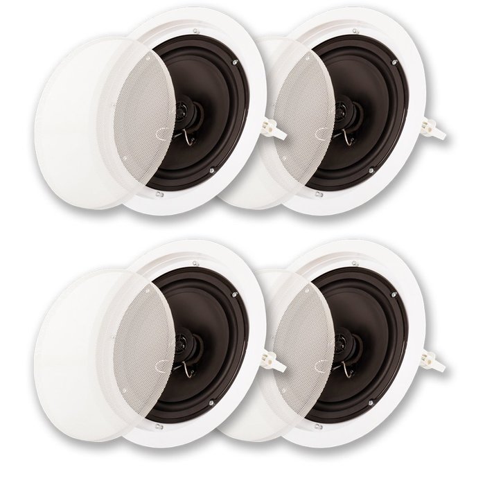 Acoustic Audio SP8c In Ceiling 8" Speaker 2 Pair Pack 2 Way Home Theater 1200 Watt SP8c-2PR