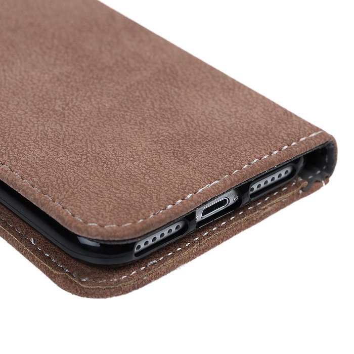 iPhone 7 Case (4.7 inch) - Slim Fit Wallet Counterfeit Cashmere Leather Extra ID/Credit Card Holders with Snap... N7