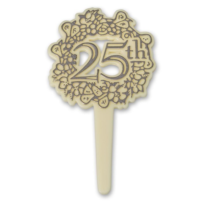 DecoPac 25th Anniversary DecoPic Cupcake Picks (12 Count)