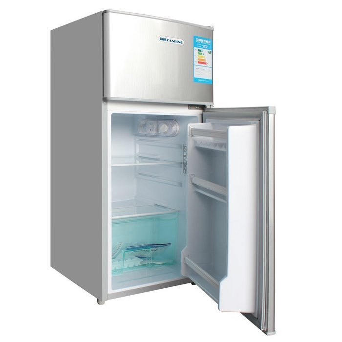 102L Double Door Upright Top Freezer Milk Fruits Beer Beverages Refrigerator Cooler Home Compact Fridge 3.6 Cubic... N2