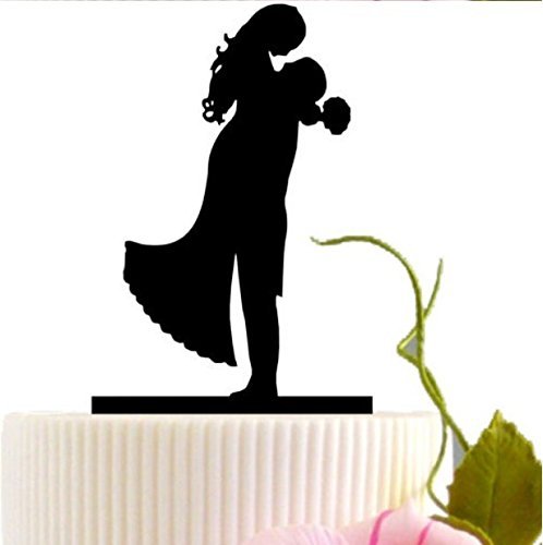 ShinyBeauty Mr And Mrs Cake-Topper,Custom Wedding Cake Topper (Design 12) N4