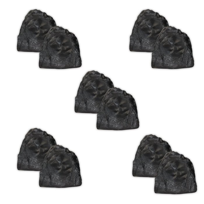 Acoustic Audio G8RS Granite 4000 Watts Outdoor Weatherproof 8" Rock Speakers 5 Pair Pack G8RS-5Pr