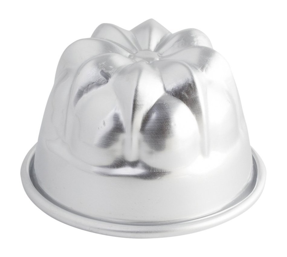 Ottinetti 2 Piece Shaped Pudding Mold, 9.5cm/3.7", Gray
