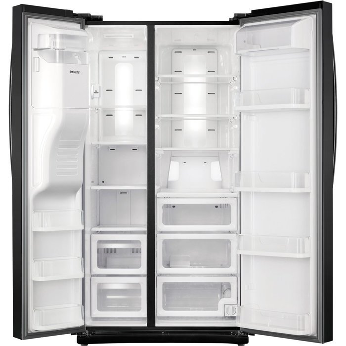 Samsung RS25H5111BC Energy Star 24.5 Cu. Ft. Side-by-Side Refrigerator/Freezer with External Water/Ice Dispenser... N2