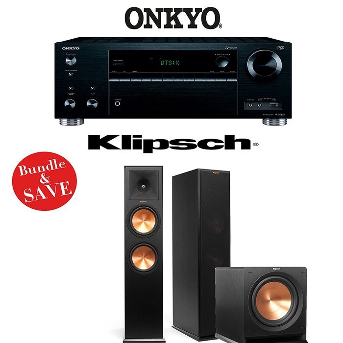 Onkyo TX-RZ610 7.2-Channel Network A/V Receiver + Klipsch RP-280F + Klipsch R-112SW - 2.1 Reference Premiere Home...