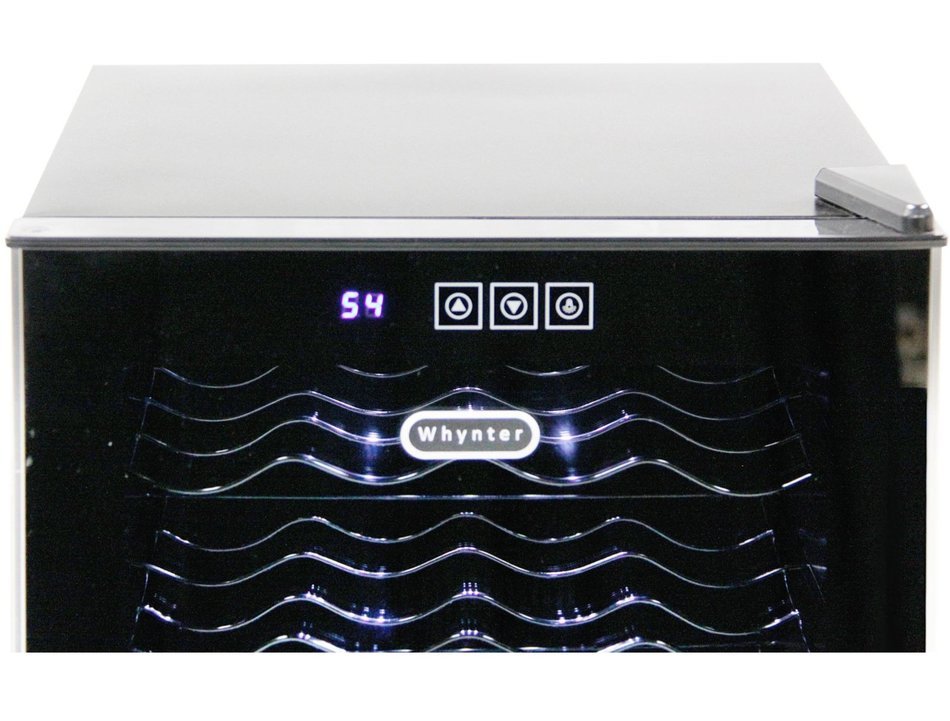 Whynter 20 Bottle Thermoelectric Wine Cooler with Black Tinted Mirror Glass Door