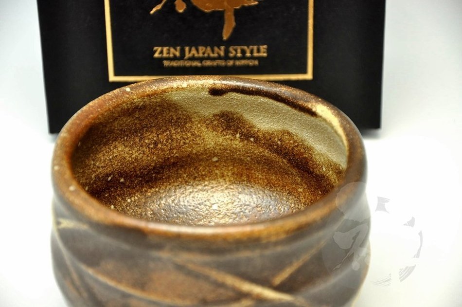 Japanese Mino Yaki ware Matcha Bowl Green Tea 11.5 / 11.5 / 8cm (4.5 / 4.5 / 3.1inch)[7340]