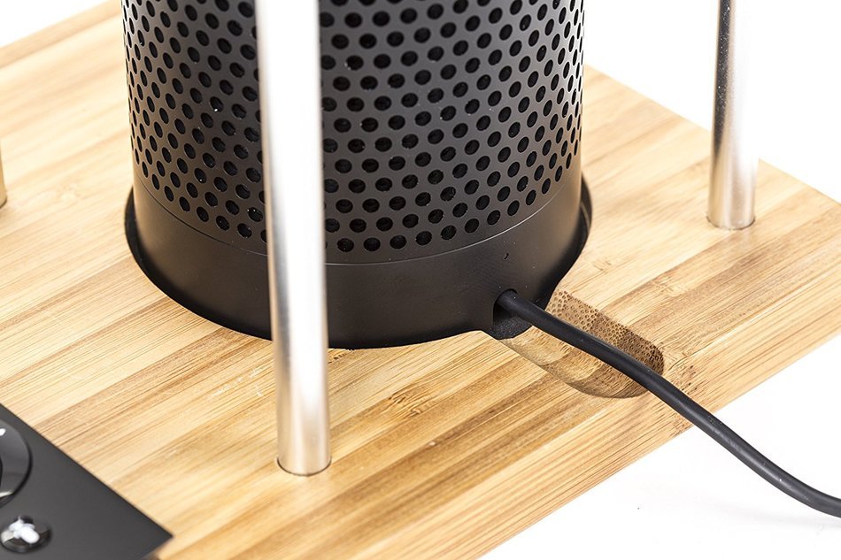 Speaker Stand for Amazon Echo, UE Boom and Other Models - Protect and Stabilize Alexa by Wasserstein (Bamboo) N8