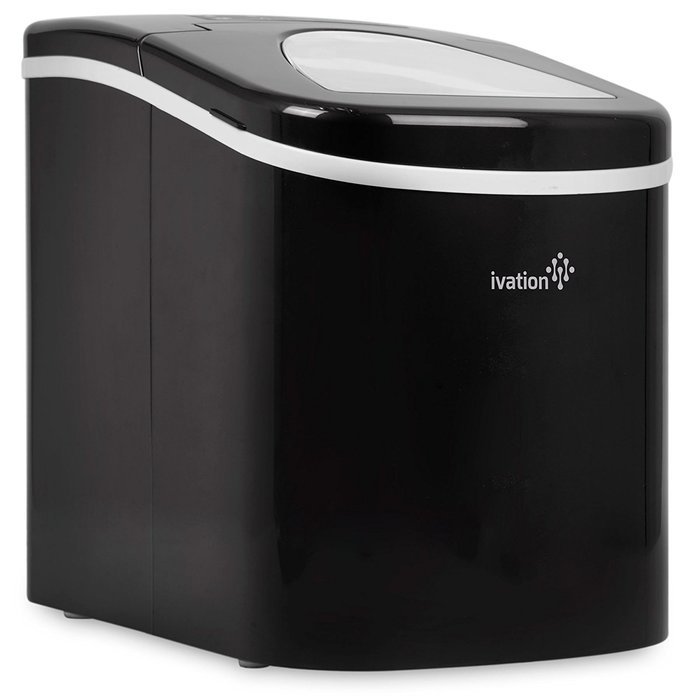 Ivation IVA-ICEM15SIL Portable Ice Maker with Easy-Touch Buttons for Digital Operation, Silver N20