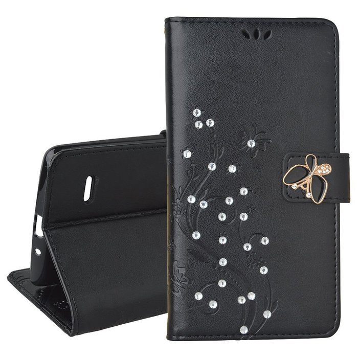Spritech(TM) LG G Stylo Cellphone Bling Case,PU Leather Wallet Slim Fold Phone Cover 3D Handmade Bling Rhinestone... N8