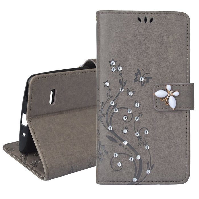 Spritech(TM) LG G Stylo Cellphone Bling Case,PU Leather Wallet Slim Fold Phone Cover 3D Handmade Bling Rhinestone... N11