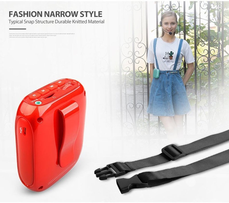 Chunnuan Portable PA Voice Amplifier Loud Soun Speaker Waistband With Headset Microphone Completely Hands free... N3