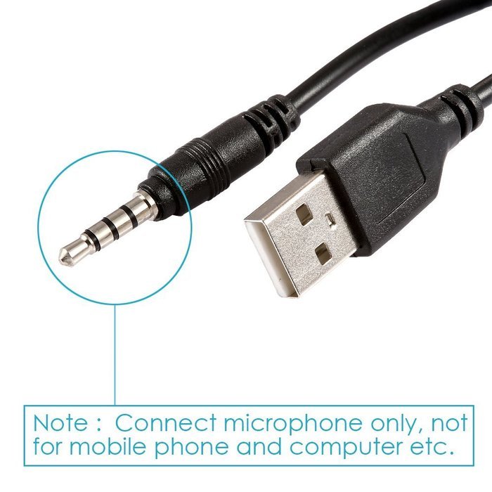 Neewer&reg; 5-Feet USB 2.0 to 3.5mm Male Audio Stereo Headphone Cable (1X Audio Cable) N3