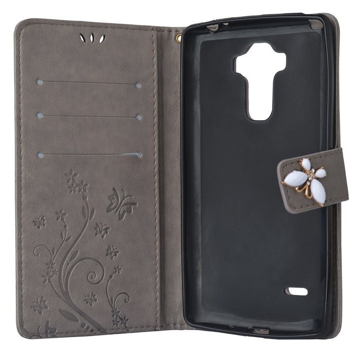 Spritech(TM) LG G Stylo Cellphone Bling Case,PU Leather Wallet Slim Fold Phone Cover 3D Handmade Bling Rhinestone... N12
