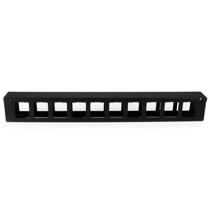StarTech.com 2U Horizontal Finger Duct Rack Cable Management Panel with Cover CMDUCT2U Black N10
