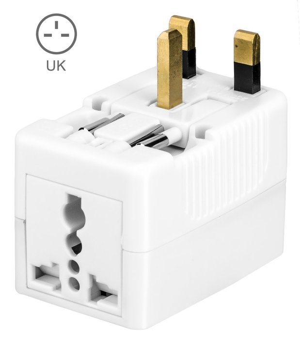 Yubi Power Dual Outlet Travel Adapter with 2 Universal Outlets - Built In Surge Protector and Neon Light Indicator... N46