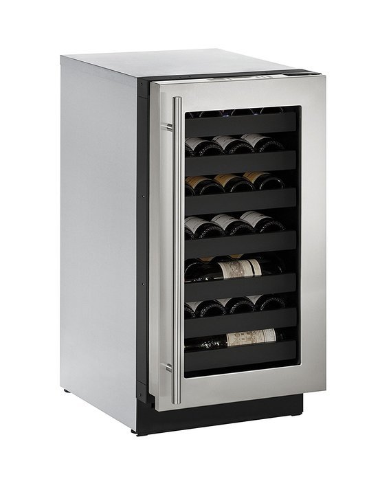 U-Line U3018WCS00A Built-in Wine Storage, 18", Stainless Steel
