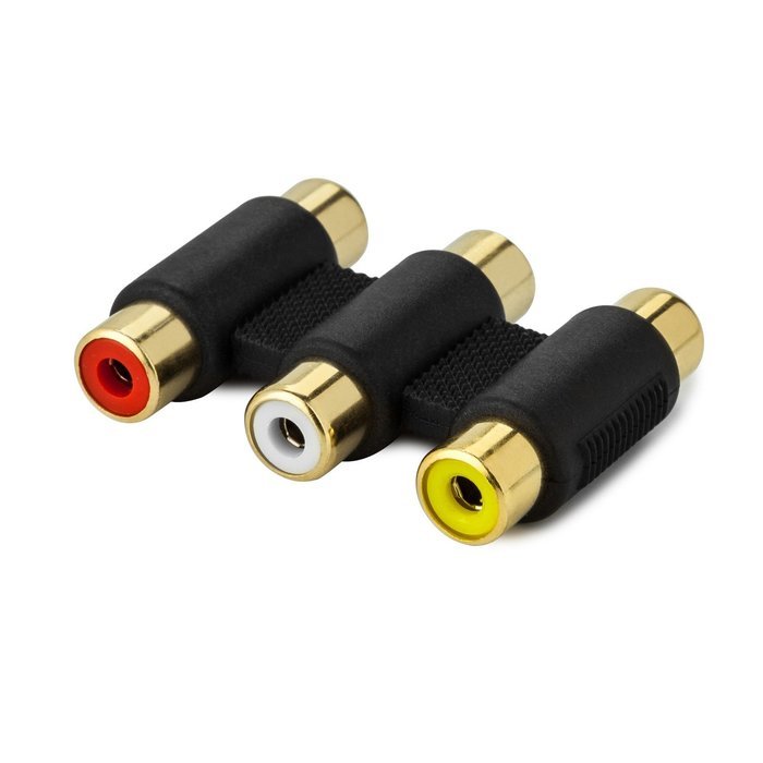 Aurum Cables High Quality 5 Pack 3 RCA Female to Female Coupler Jack Adapter N2