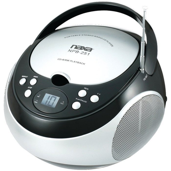 Consumer Electronic Products NAXA Electronics NPB-251BK Portable CD Player with AM/FM Stereo Radio Supply Store