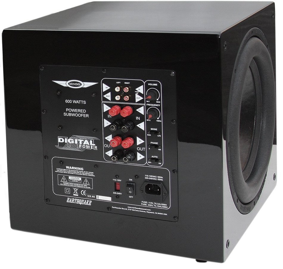 Earthquake Sound MiniMe P12 Mini Subwoofer with Passive Radiator (Piano Black) (Discontinued by Manufacturer) N2