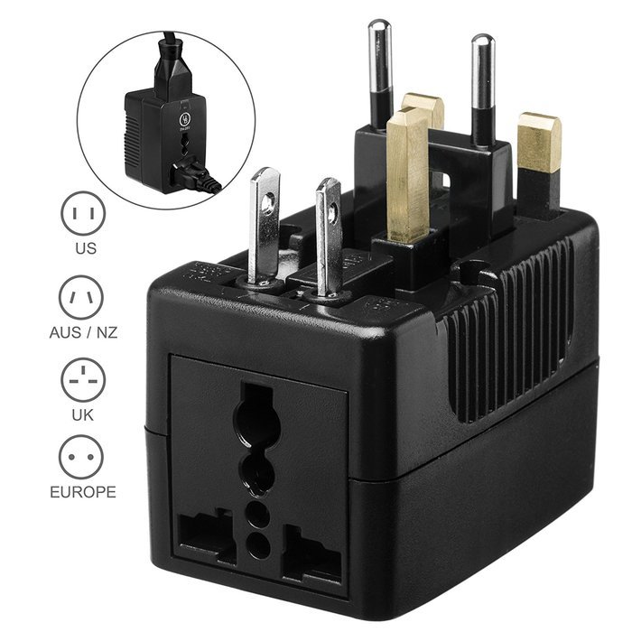 Yubi Power Dual Outlet Travel Adapter with 2 Universal Outlets - Built In Surge Protector and Neon Light Indicator... N58