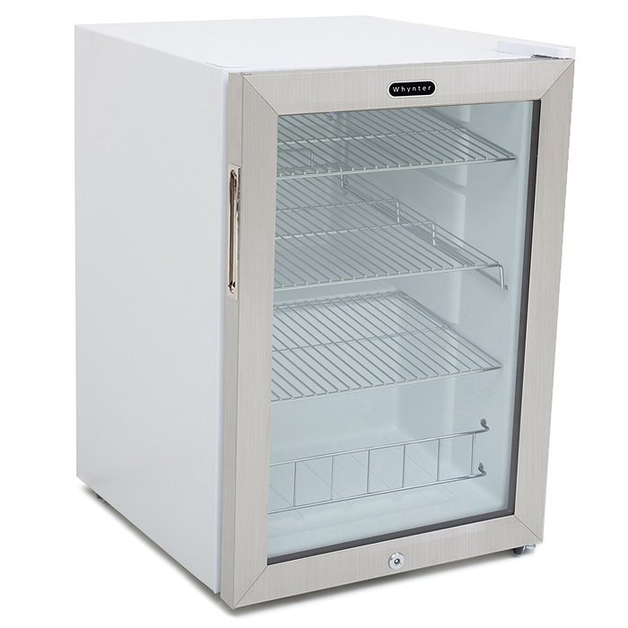Whynter BR-091WS Beverage Refrigerator with Lock, 90 Can Capacity, Stainless Steel N3