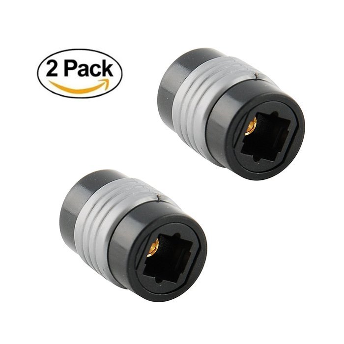 VONOTO 2PCS Toslink Digital Optical Audio Extension Cable Adapter Coupler Female to Femal or Blu-Ray player, satellite...