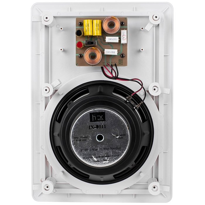 HTX 8" 2-Way Poly In-Wall Speaker Pair with Pivoting Tweeter