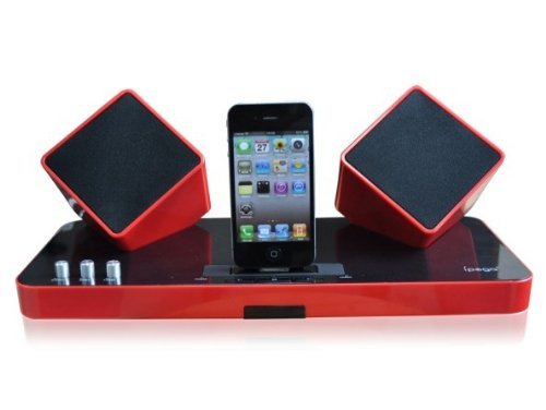 Ipega 2.4g Wireless Home Theater Audio Speaker for Iphone and Ipad in Red N5
