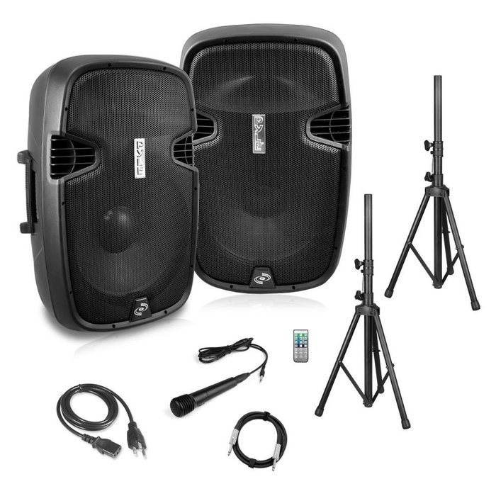 Pyle Active Pa 2-Channel Surround Sound Speaker System, Black (PPHP1249KT)