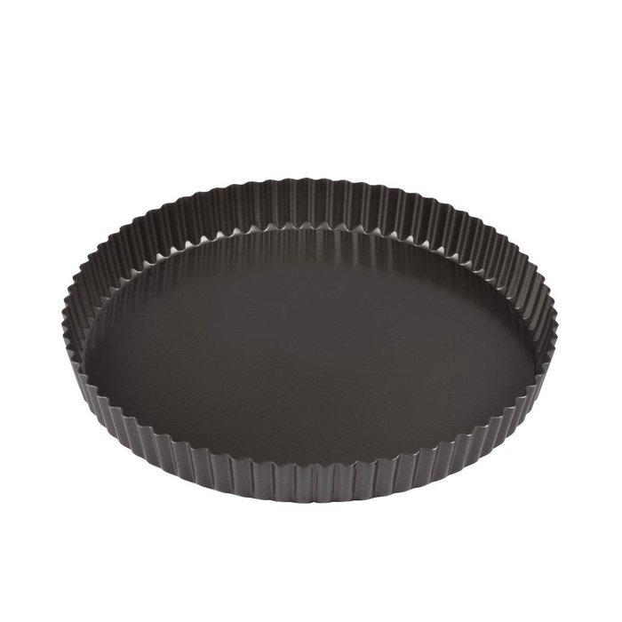 FortheChef's Deluxe Non-Stick Carbon Steel Professional 12" Quiche / Tart Pan