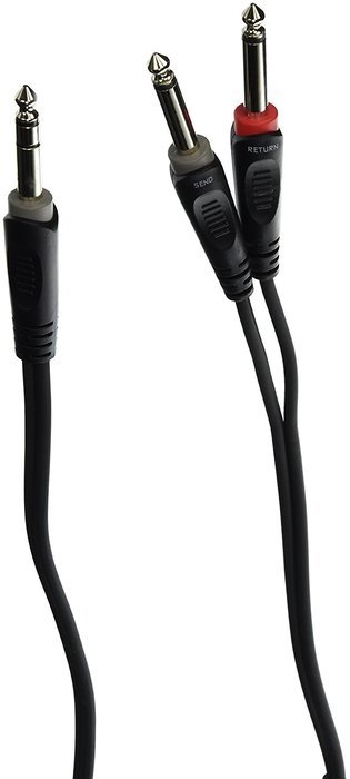 Monoprice 601051 1-Meter/3-Feet 1/4-Inch TRS Male to Two 1/4-Inch TS Male Insert Cable N2