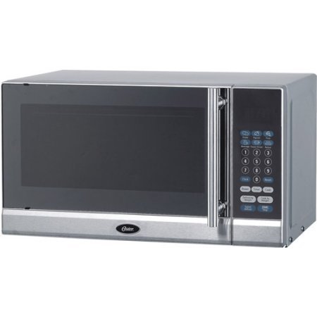 Oster 836321003969 0.7-Cubic Foot Steel Microwave Oven, Silver