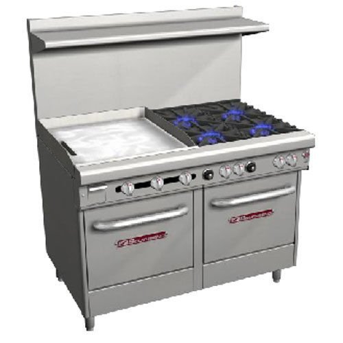 Southbend 4484EE-2TL Range, 48" Wide, 2 Star Saute Burners in Front (33,000 Btu)