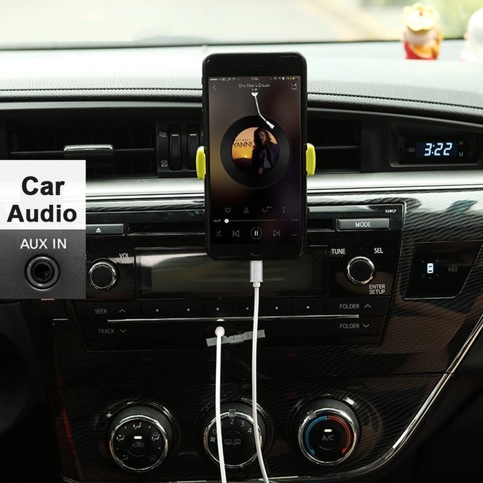 Lightning to 3.5mm Aux Audio Stereo Cable, Yeworth Nylon Fiber Braided Male to Male Premium Lightning to Aux Cable... N4
