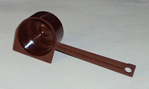 Vintage Tupperware Gadget Coffee Scoop with Level, Walnut Brown N2