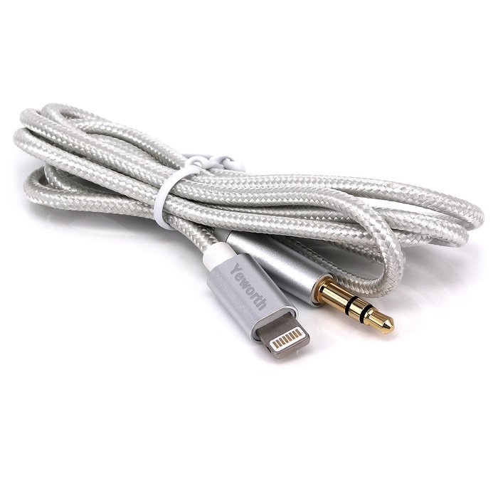 Lightning to 3.5mm Aux Audio Stereo Cable, Yeworth Nylon Fiber Braided Male to Male Premium Lightning to Aux Cable... N5